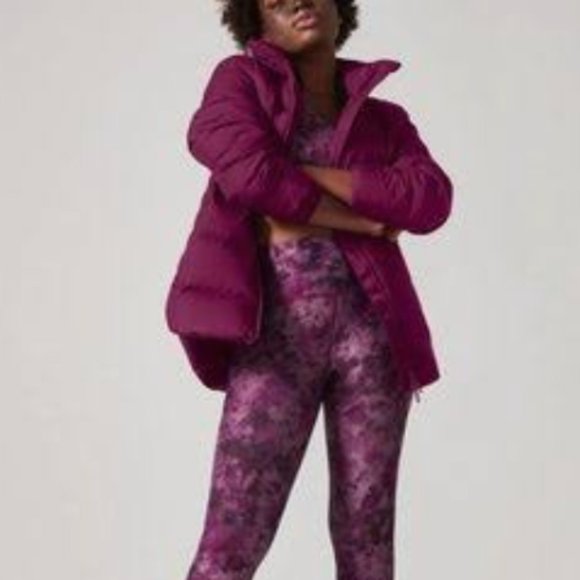 Athleta Jackets & Blazers - Athleta Downtown Father Down Puff Fuchsia Jacket